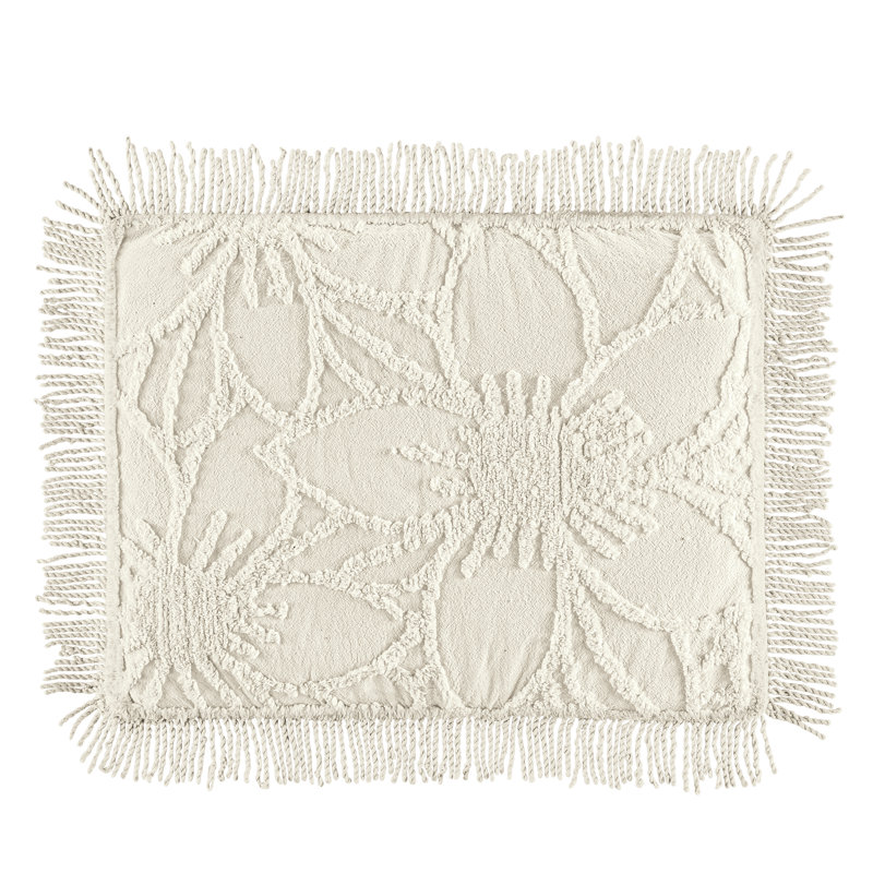 Taie décorative 100% coton , Crème