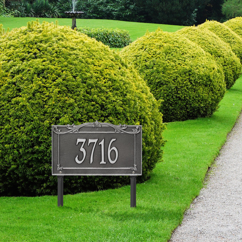 Plaque d'adresse sur 1 ligne Signature Series, Gris fumée, Gris, Oui