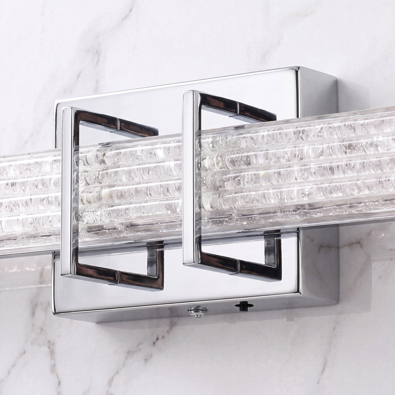 Applique murale à DEL moderne pour salle de bain, luminaire linéaire à intensité variable (3 températures de couleur), éclairage au-dessus du miroir