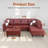 Amielia 3 - Piece Vegan Leather Sectional-443442148-443442138-443442139