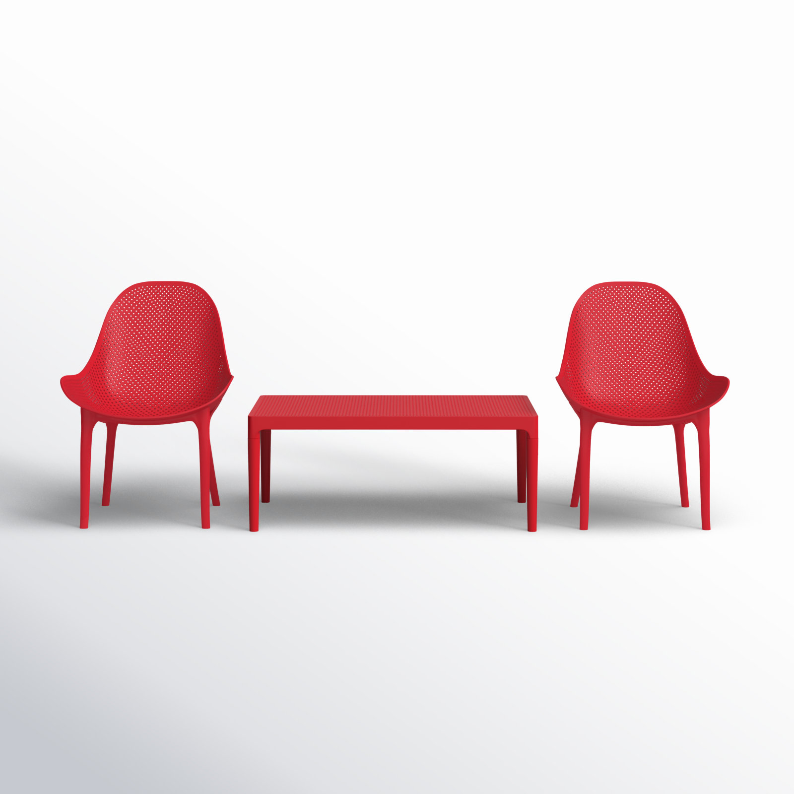 Farrah 2 - Person Patio Conversation Set, Red