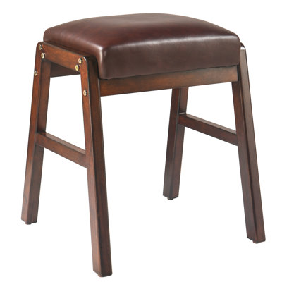 Modern Wooden Frame Upholstered Seat Stool For Versatile Use by Winston Porter