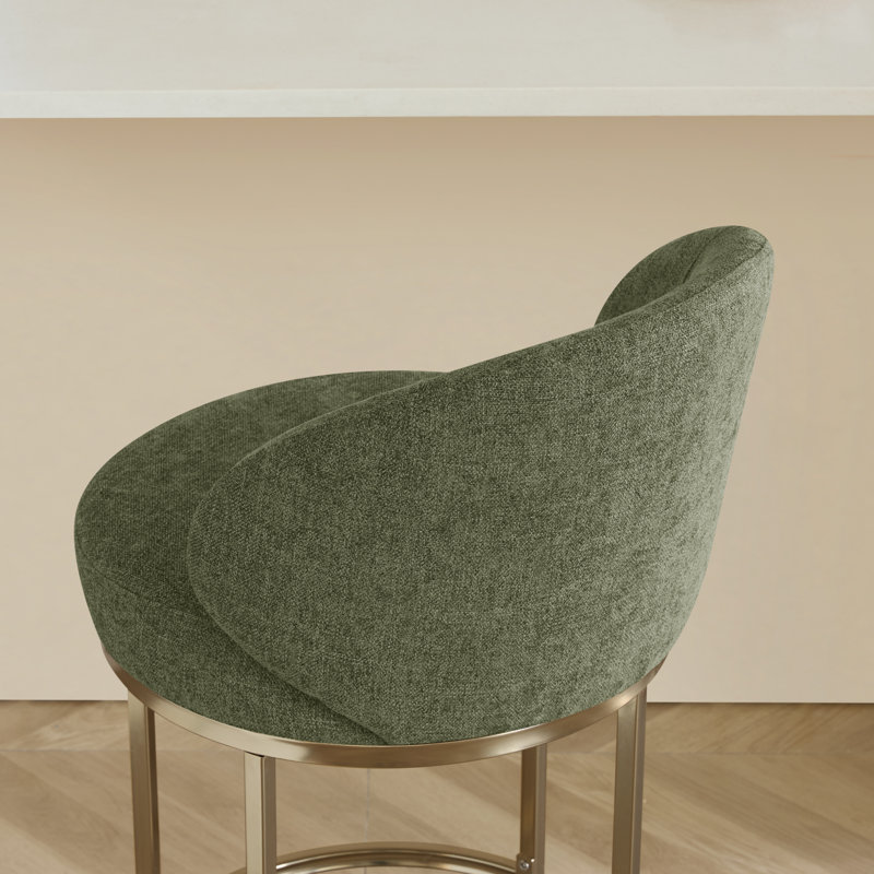 Armchair, Moss Green Seat/Light Bronze Frame, 3