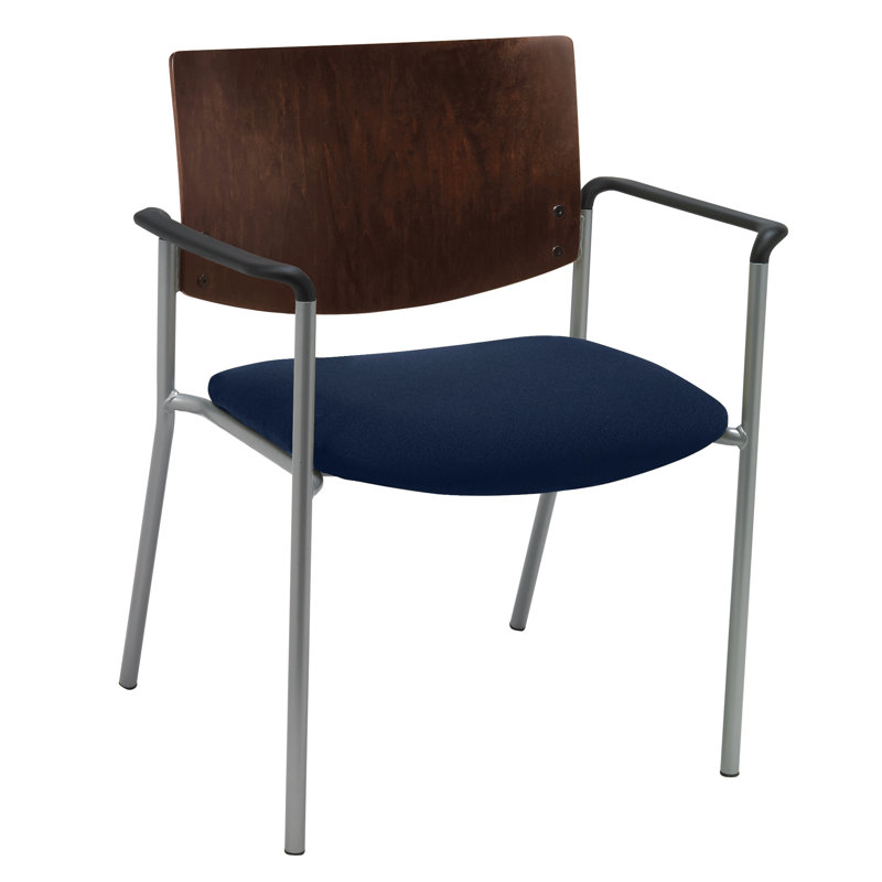 Chaise de salle d'attente empilable en vinyle Evolve, Chocolat, Charbon