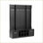 Coat Racks with Bench &amp; Storage | 58.8'' Modern 5-in-1 Hall Tree | 7 Hooks, 2 Drawers | Black | MDF-630381355