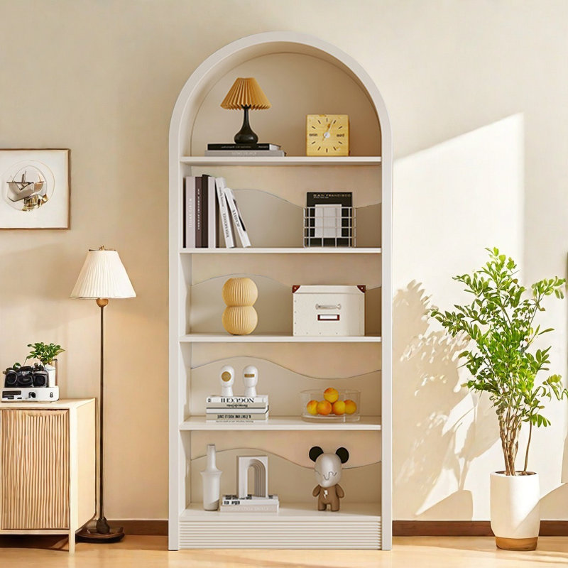 Modern Simple Manufactured Wood Bookshelf, (5 Shelves) 72"H x 31.4"W x 14.2"D