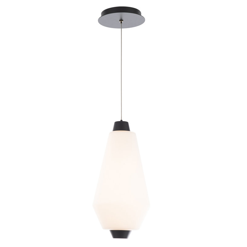 Mini-luminaire suspendu DEL 7 po Amelia 3000K, Noir