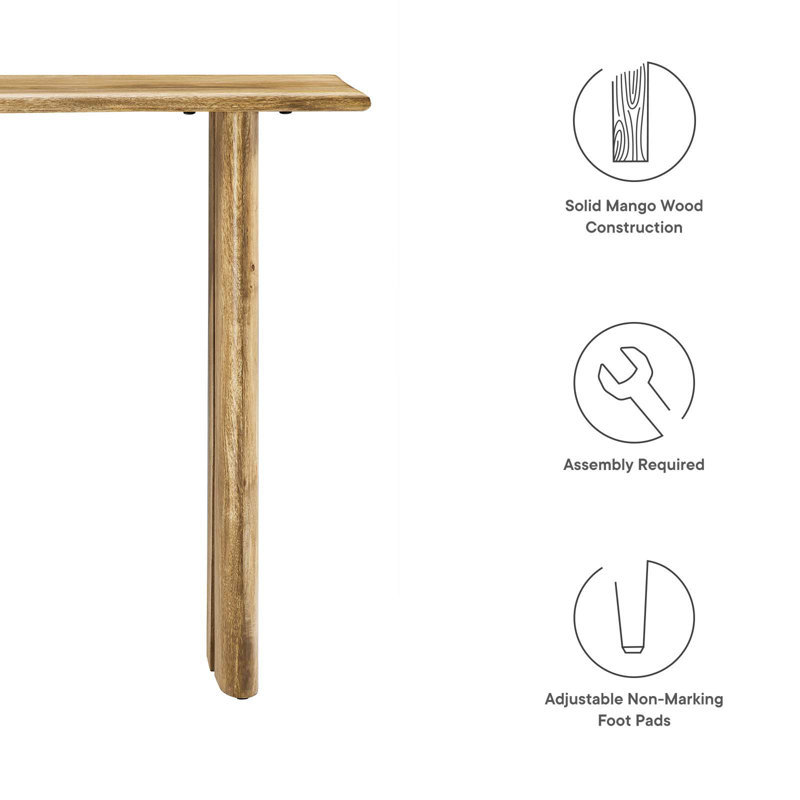 Amistad Oak 46" Solid Wood Console Table