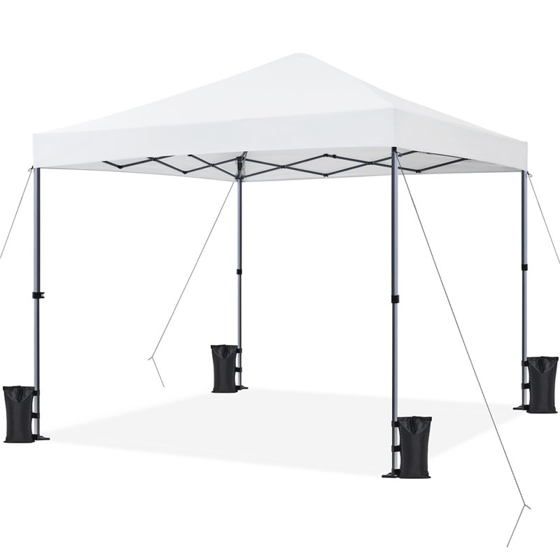 Auvent en métal avec mécanisme d'installation One-Push-To-Lock, l 10 pi x P 10 pi, Vert foncé