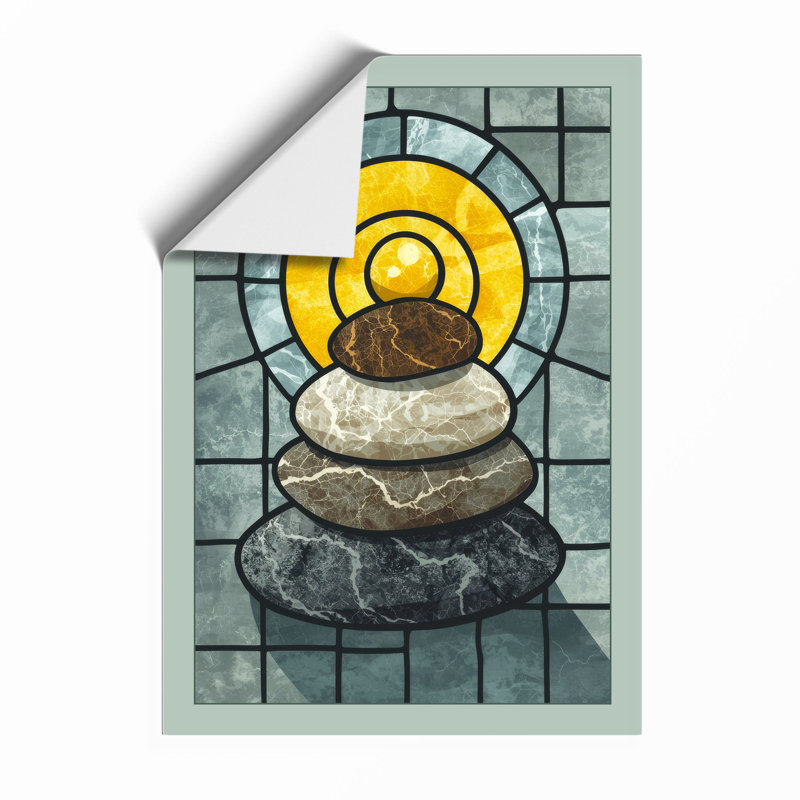 Contemplative Saint In Glass Religious - Print, Unframed, A1 - 84.1 x 59.4 cm