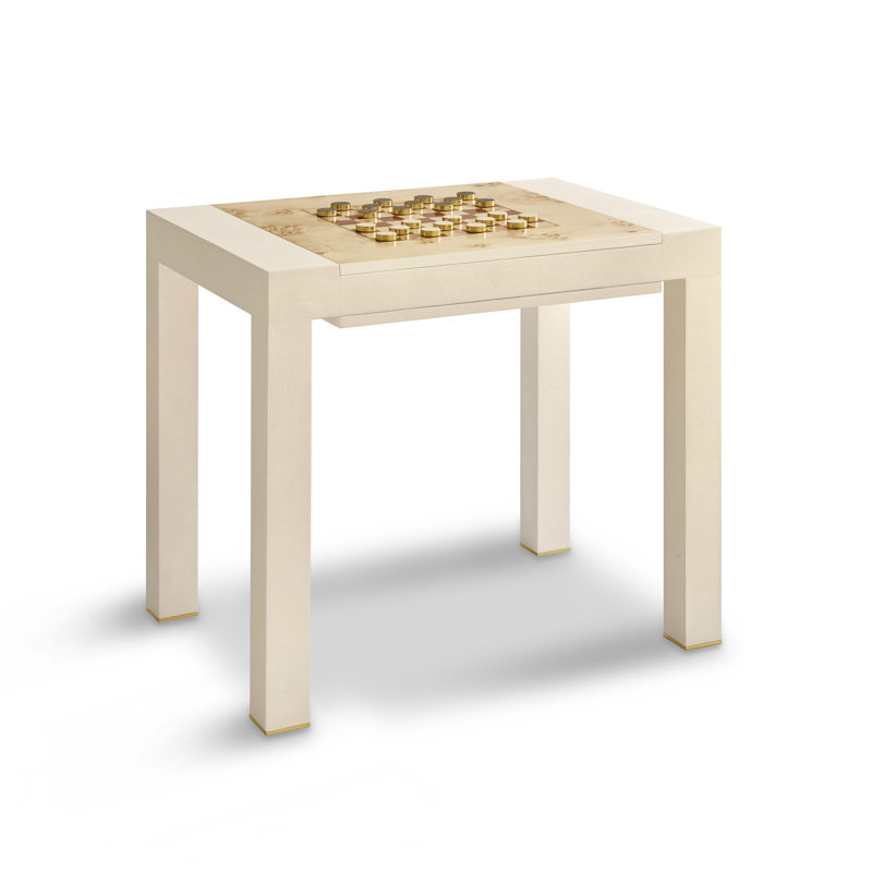 Shagreen 25" Chess Backgammon Table