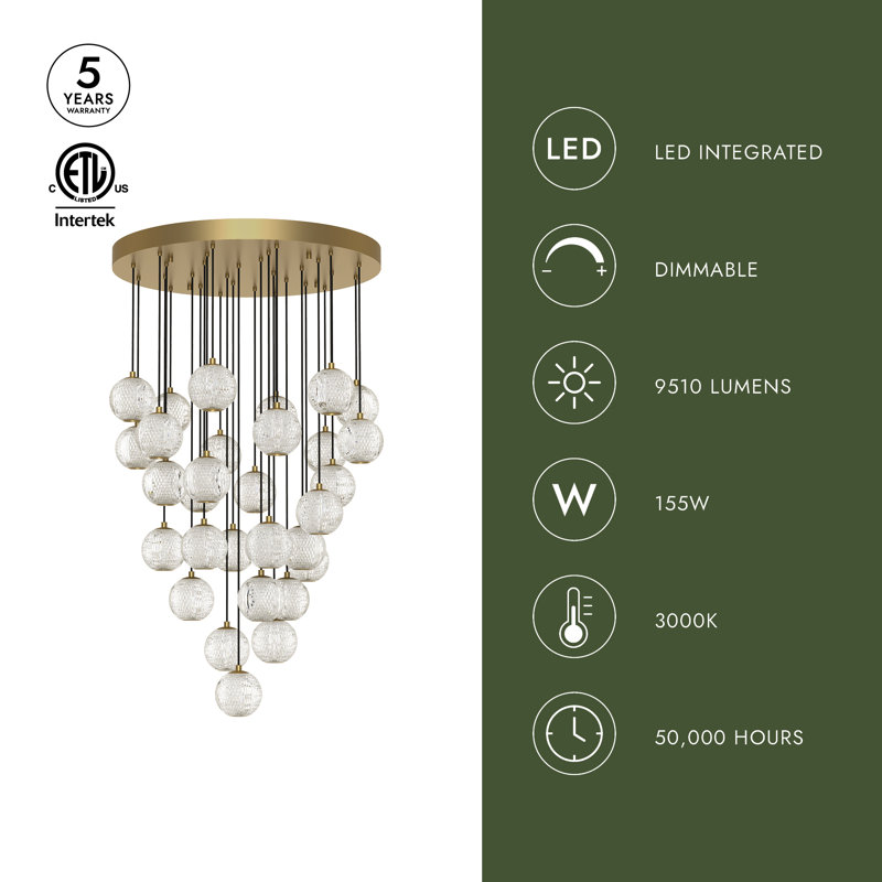 Marni 30 - Light LED Pendant, Polished Nickel