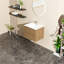 Meuble-lavabo mural élégant avec rangement spacieux et design fonctionnel