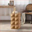 Table basse rétro en sapin avec relief 3D - sans assemblage, charge de 220 lb pour le salon-1285646625