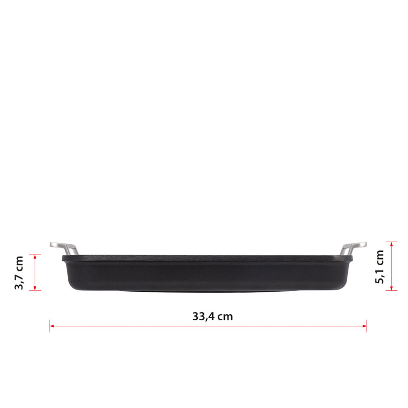 Non-Stick Aluminum Grill Pan / Griddle Set, 28 cm