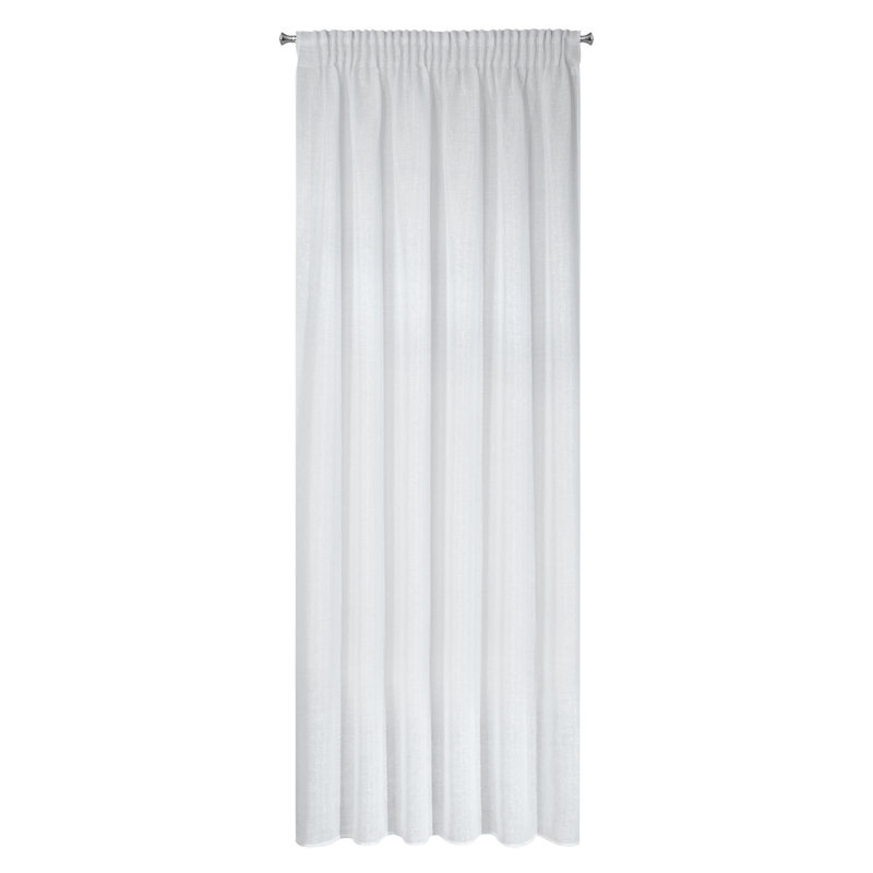 Kadie-May Slot Top Sheer Curtain, 270cm H x 140cm W