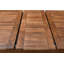 Table de salle à manger extensible en bois d'acacia massif de 63 à 79 po Capri, finition noyer clair, facile à assembler-1800015277-1800015278