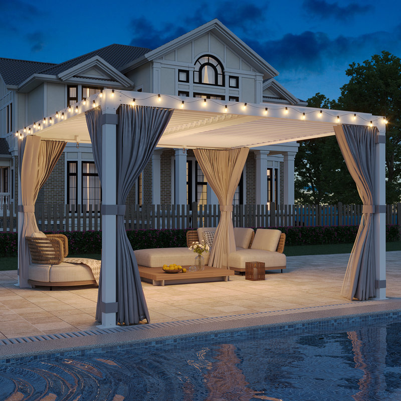 10 pi. L 10 pi. D Pergola de rangement en aluminium