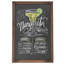 Tableau noir 36 po x 24 po avec cadre en bois rustique - panneau de menu mural pour la maison, le café et les événements