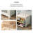 white Upholstered solid wood Bench-424743712