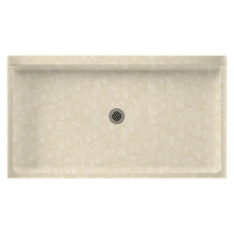 32'' W 60'' D Rectangular Single Shower Base, Cloud Bone