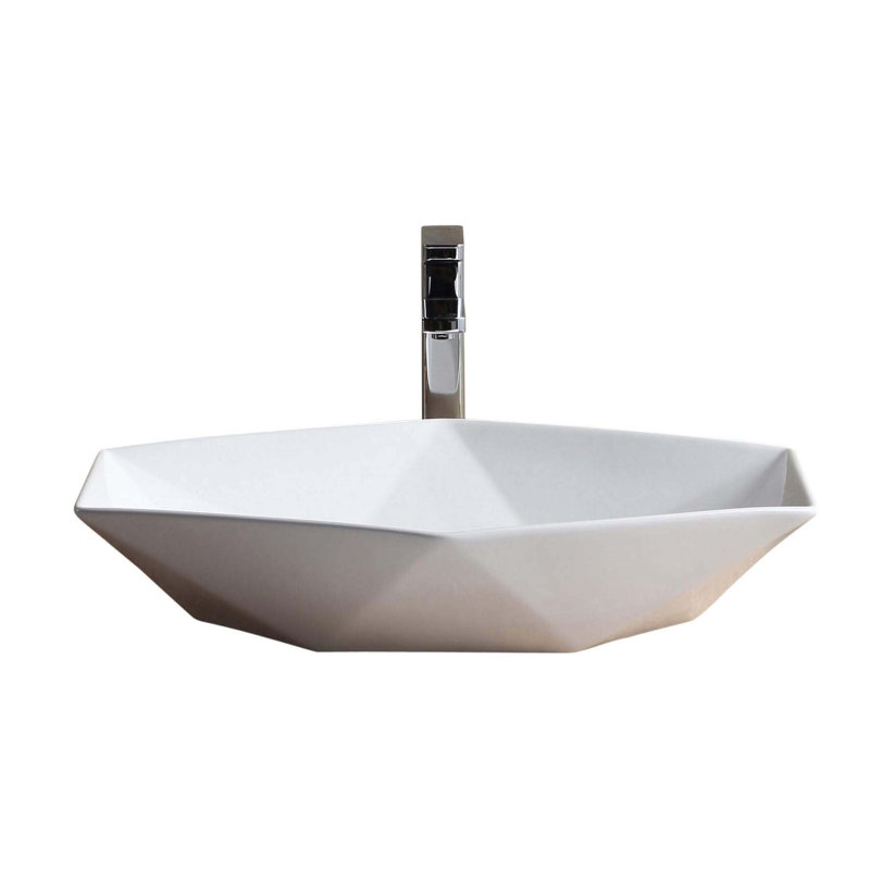 Modern Vitreous China Specialty Vessel Bathroom Sink