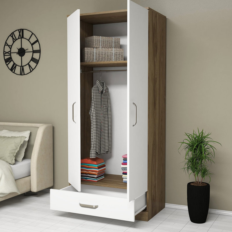 Armoire Pays-Bas, Brun / blanc