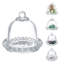 4 Pieces Cloche Clear Glass Decorative Bottles Set