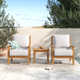 Brunswick Teak 2 - Person Patio Conversation Sets with Cushions