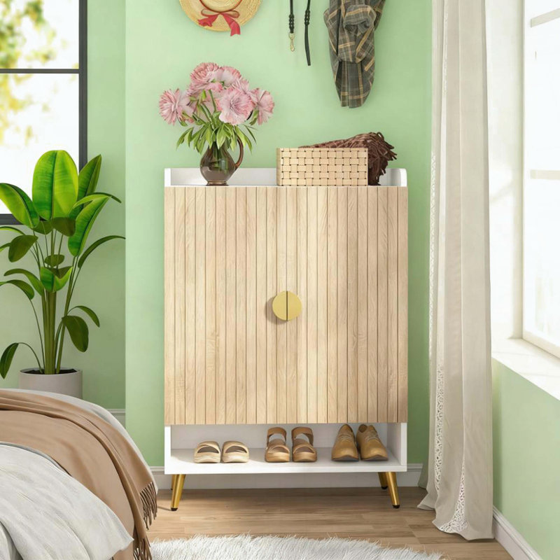 7-Tier Shoe Storage Cabinet with Doors
