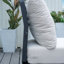 Chaise d'extérieur en aluminium avec coussins