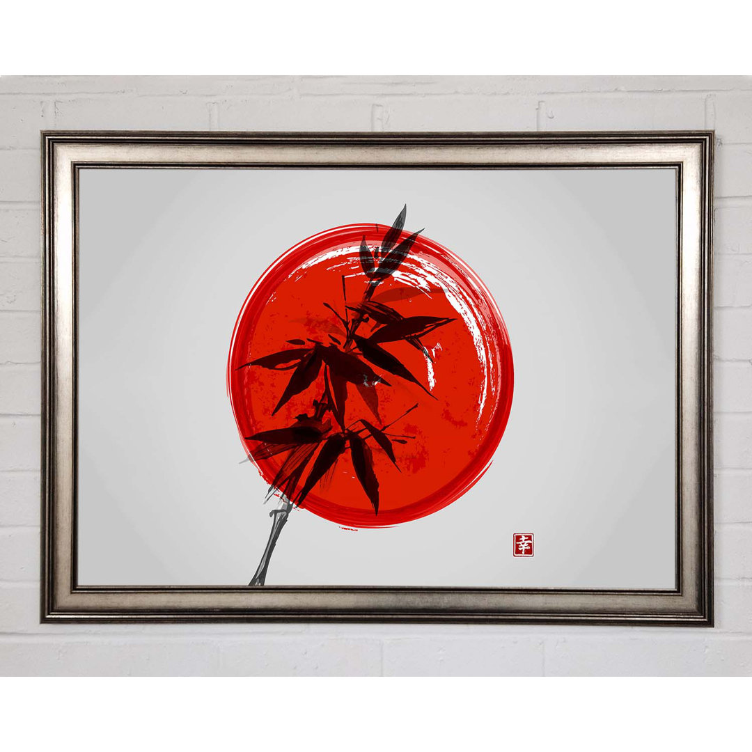 Bamboo Against The Red Sun - Einzelne Bilderrahmen Kunstdrucke