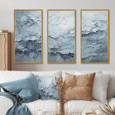 Ice Age World Map - Abstract Collages Wall Decor Set