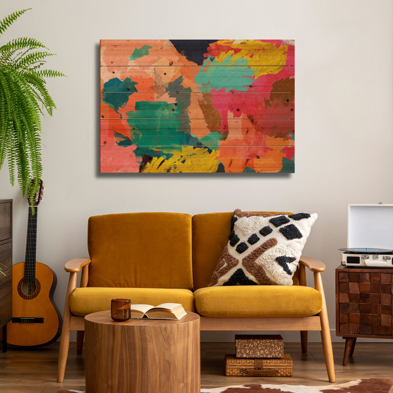 Reproduction d'art mural en bois - Rêve de Maximiliano Casal, H 18 po x l 26 po