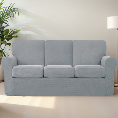 Polyester Box Cushion Sofa Slipcover