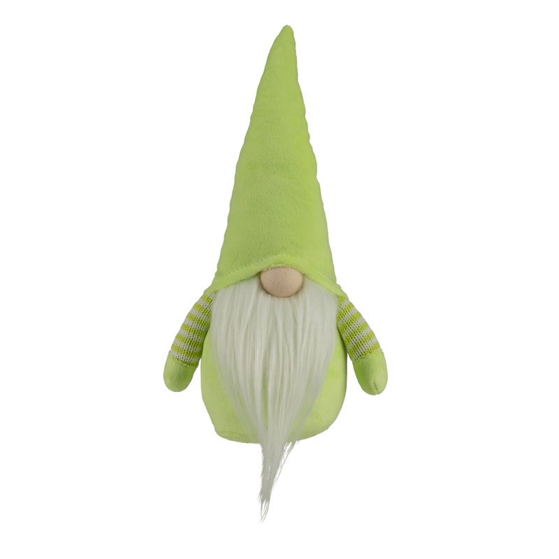 Gnome de printemps 12 po, Vert/blanc