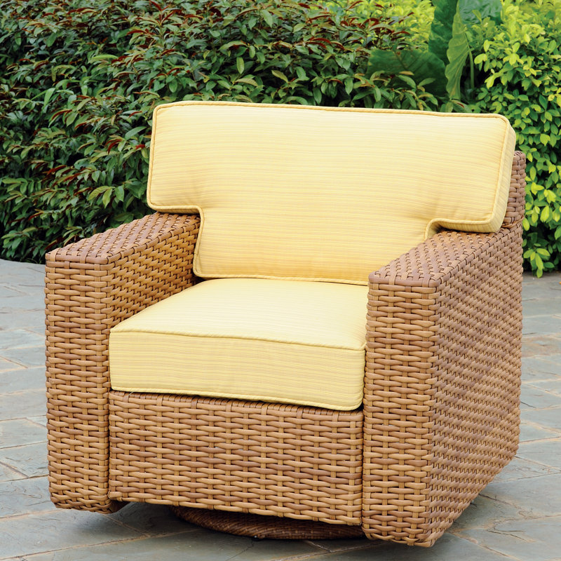 Fauteuil oscillant pivotant avec coussin Java, Sunbrella® ‑ Dupione soie de maïs