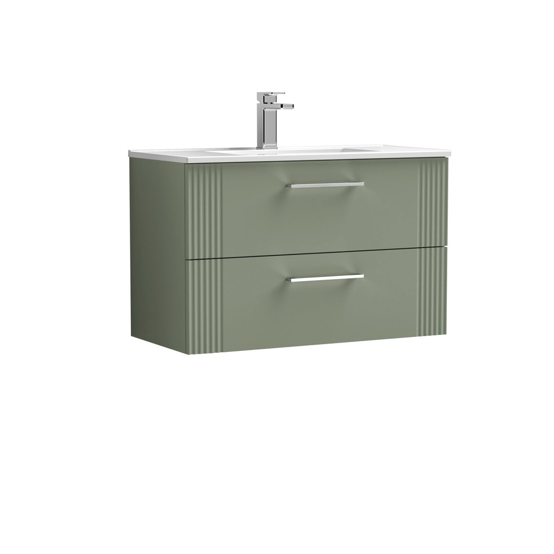 Deco 805mm Single Bathroom Vanity with Integrated Vitreous China Basin