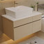 Petit meuble-lavabo flottant simple avec lavabo