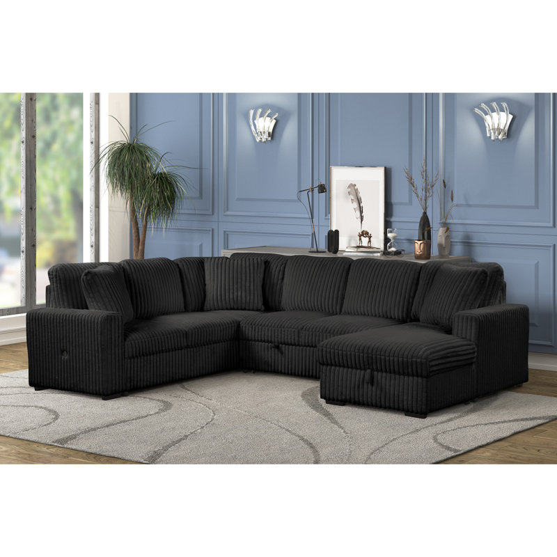 Modern Style Sectional Sofa with USB-C