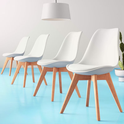 Acushnet Vinyl Upholstered Plastic Side Chair