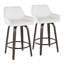Tabouret de bar et de comptoir à hauteur fixe Cassiopeia avec pieds en bois cintré-94885244-94885247-94885250