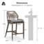 Tabourets de bar George Oliver Patio en aluminium, hauteur du comptoir, 61 cm (24 po), avec coussin en tissu amélioré-1508672680-1490686930