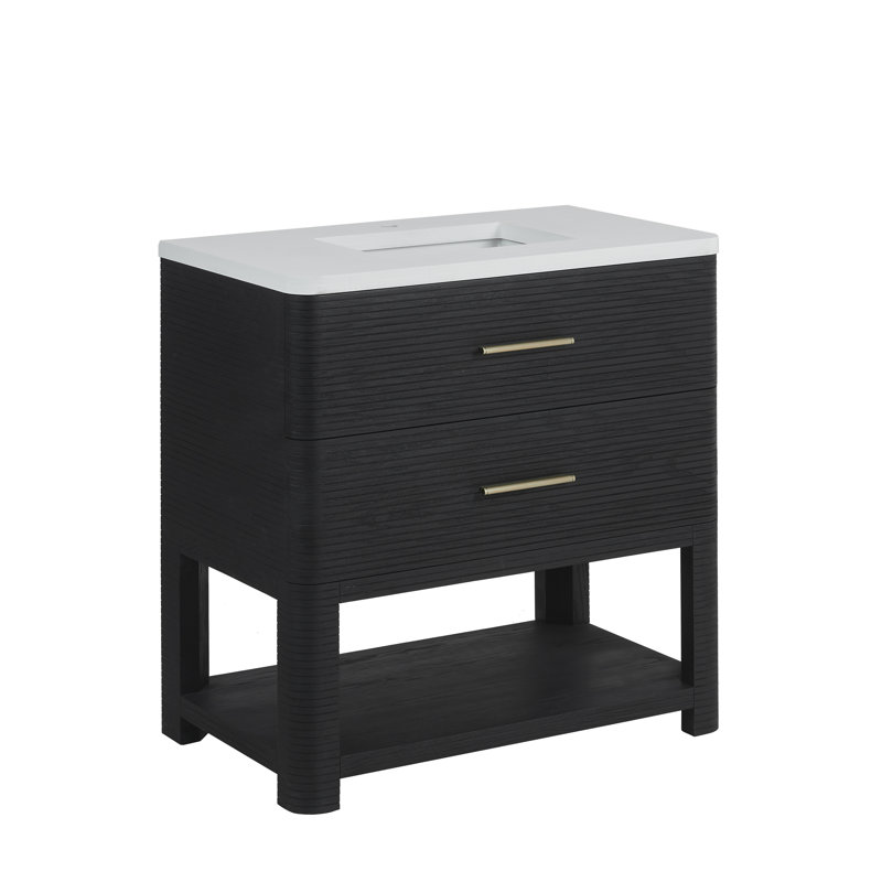 Lucian 36'' W Single Vanity, White Zeus