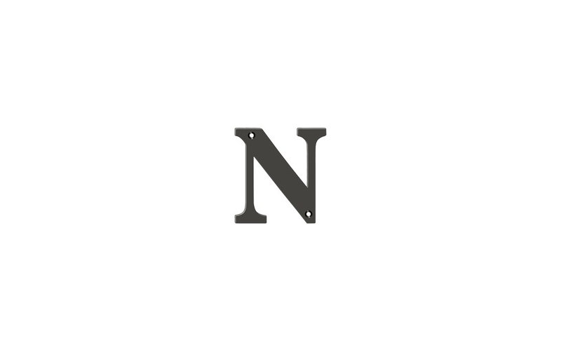 Deltana RL4N-10B - Résidentiel, lettre N, finition bronze huilé