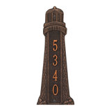 Lighthouse 4-Line Lawn Address Sign