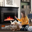 Freestanding Electric Fireplace Up To 50.63" with Remote-1122458630