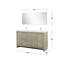 Meuble-lavabo double bleu marine l 60 po x P 20 po, comptoir en quartz blanc, robinet chromé et miroir de 55 po-1547156869-1547156870-1547156984