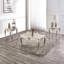 Table basse de style traditionnel avec pieds courbés et structure en bois massif sculpté Champagne