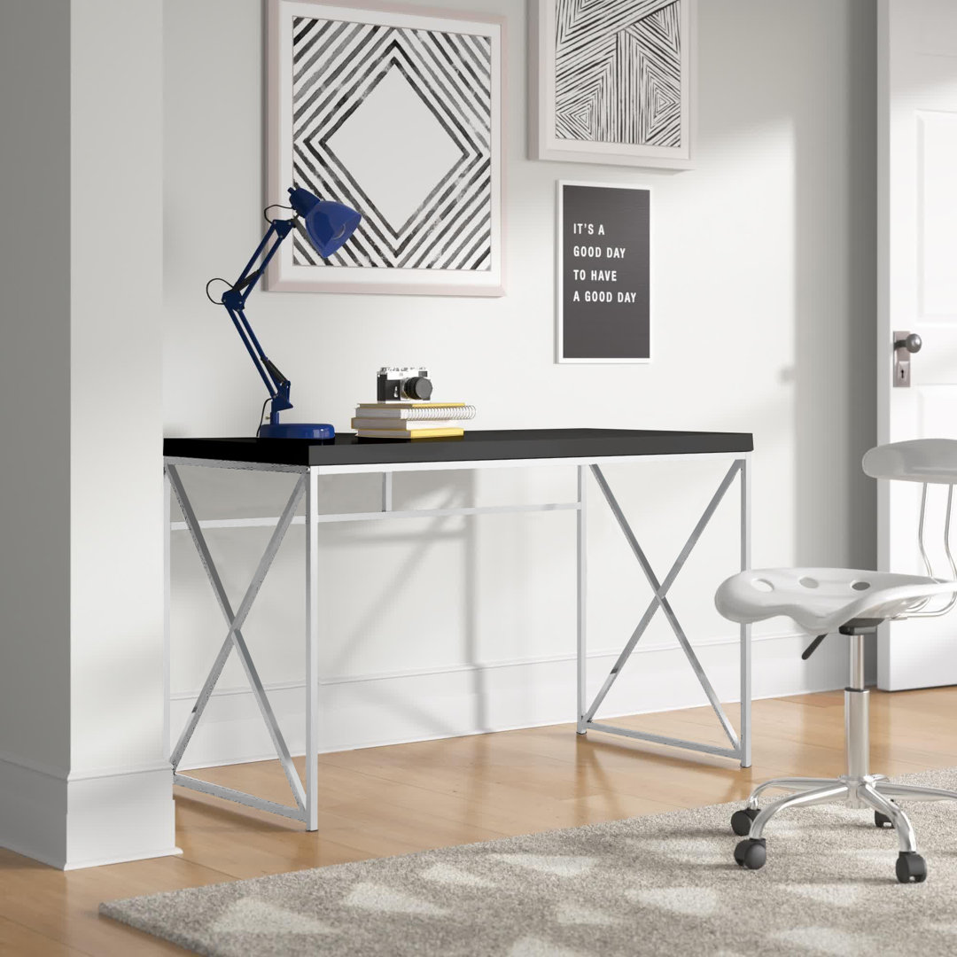 Jaylein Desk Latitude Run® Color (Top/Frame): Black/Chrome